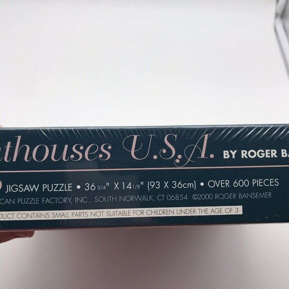Vintage USA Lighthouse Jigsaw Puzzle 600+ Pieces America Ocean New Sealed READ - Picture 8 of 8